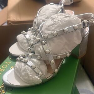 Silver Studded Women's Sandals